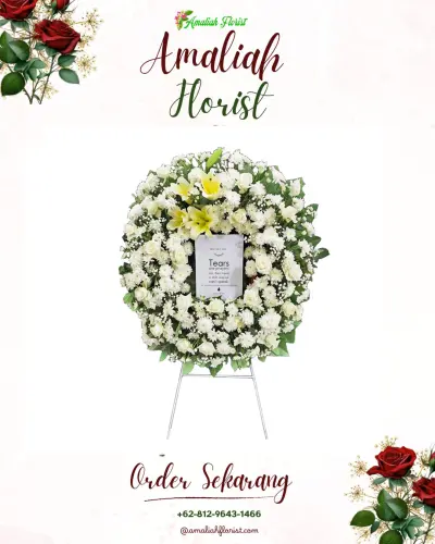 Krans Bunga Duka Cita di Sidoasri